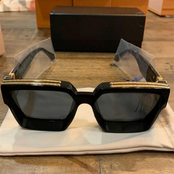 

2020 fashion brand millionaire sunglasses black oversized square frame evidence sunglasses quality luxury with original boxes 274e, White;black