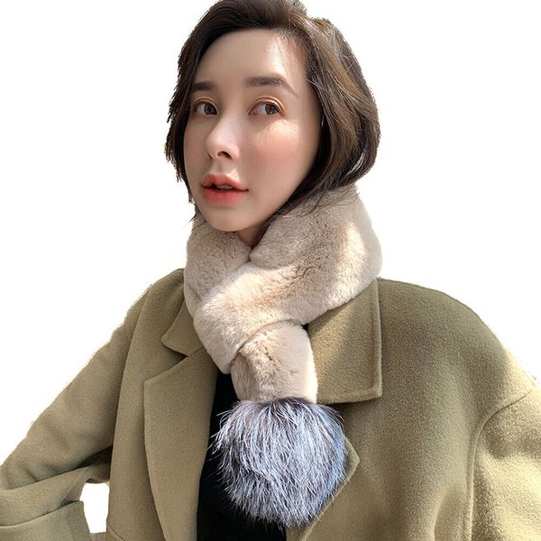 

women's rex rabbit hair three flower scarf winter warm and soft, Blue;gray