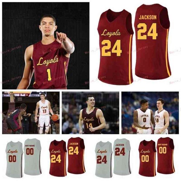 

college basketball wears stitched custom 14 braden norris hall 2 jake baughman 22 isaiah bujdoso ismall loyola chicago ramblers college men, Black