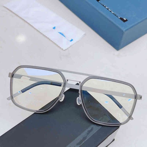 

sunglasses denmark new glasses frame men and women double beam titanium retro eyeglasses ultra-light square 9753 prescription eyewear, White;black