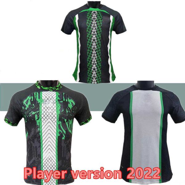 

2022 2023 player version nigerii soccer jersey maillot de foot okechukwu ighalo okocha ahmed musa ndidi mikel jersey men kids football, Black;yellow