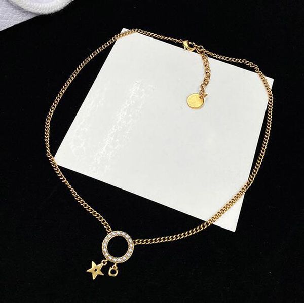 

luxury pearl circle pendant necklace chain bijoux women designer letter charm bracelet wedding party jewelry with box, Silver