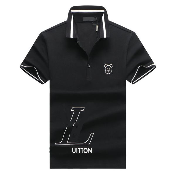 

designer men's polo t shirt shirts short sleeve fashion casual mens t-shirt polos tee hc84, White;black