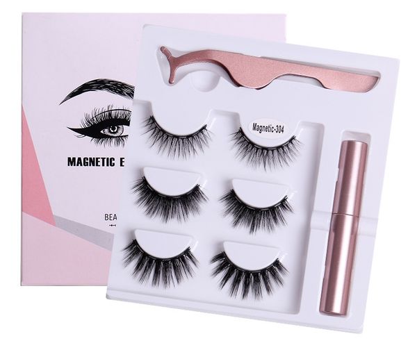 

hand made reusable magnets false eyelashes 3 pairs set naturally soft and delicate thick magnetic fake lashes no glue needed eyelashes 5 mod
