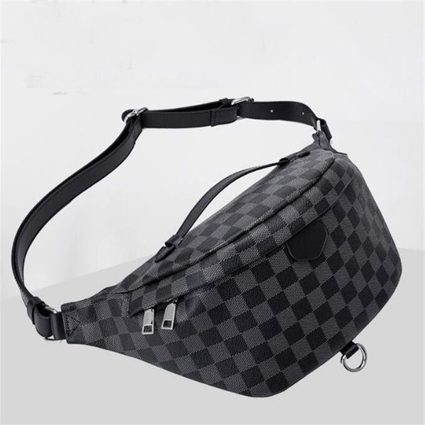 

plaid women's waist bag pvc leather belt bags designer shoulder crossbody chest bag female fashion fanny pack banana hip purse334p