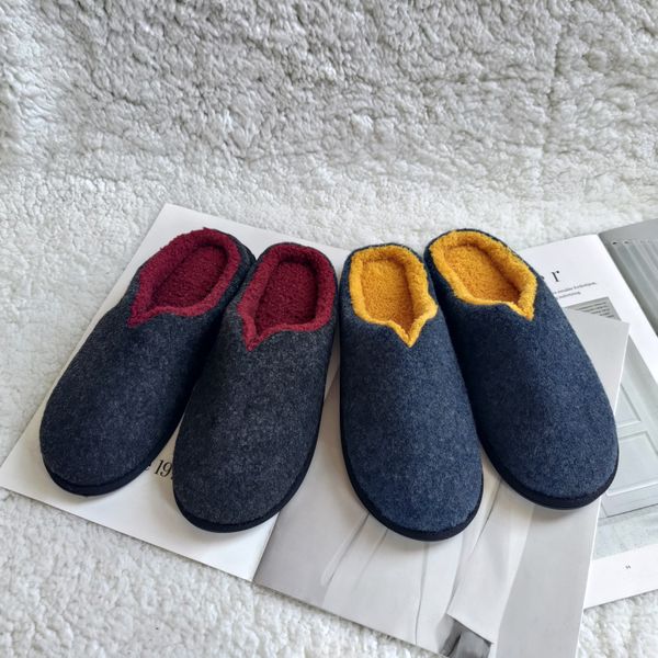 

wholesale winter slippers wood floor non-slip plush warm new cotton slippers, Black