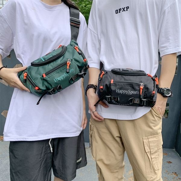 

waist bags waterproof nylon belt fanny pack shoulder messenger bag large capacity travel pouch sling chest 220829