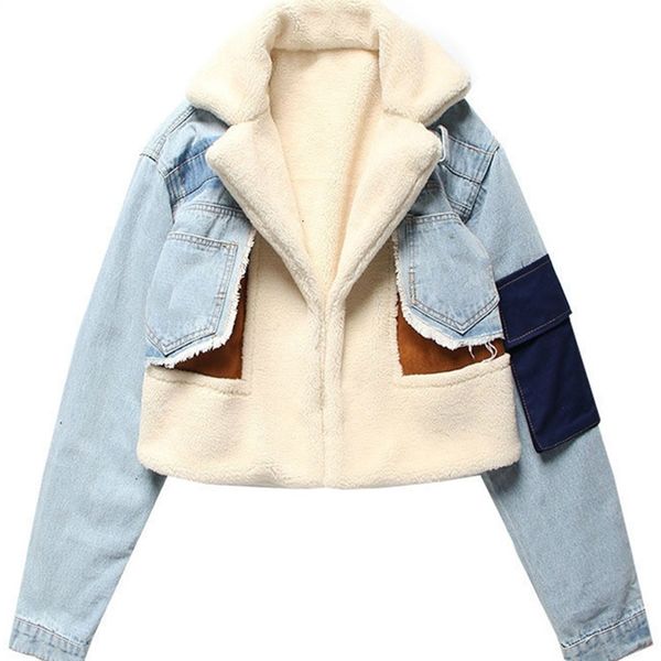 

womens jackets deat leisure full sleeve wool liner wde waisted turn down collar women slim patchwork woolen coat autumn td659 220829, Black;brown