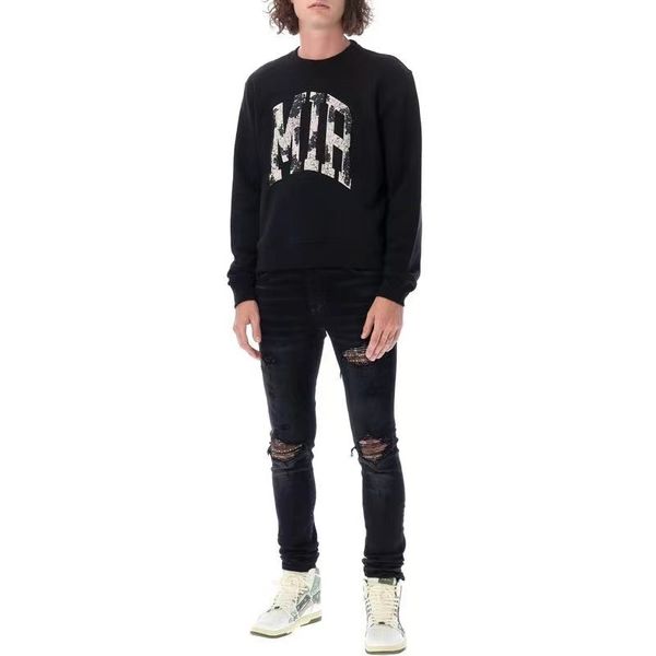 

men's hoodies & sweatshirts autumn new design chest letter printing o-neck sweatshirt designer hoodies black white m-xxl