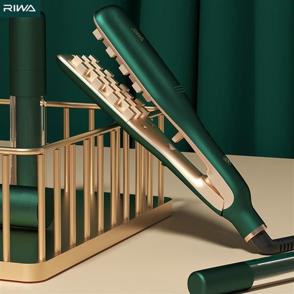 

riwa corn whisker hair curling iron fluffy splint professional hair straightener styling tools hair wand wavers curler portable 220226239i