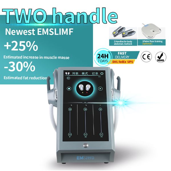 

ems slimming emslim pattern 2 fiyatlari 2022 dual handle body renew muscle treatment up and fat removal beauty salon machine professional