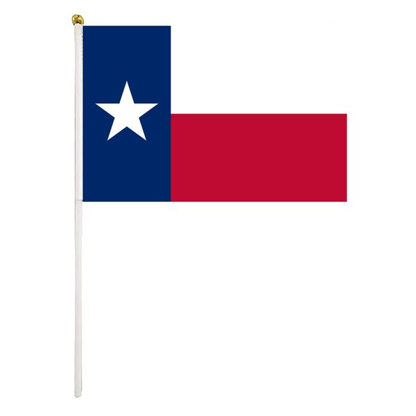 

state of texas handheld flag 14x21cm mini hand waving flag banner with plastic flagpole for office festival events celebration