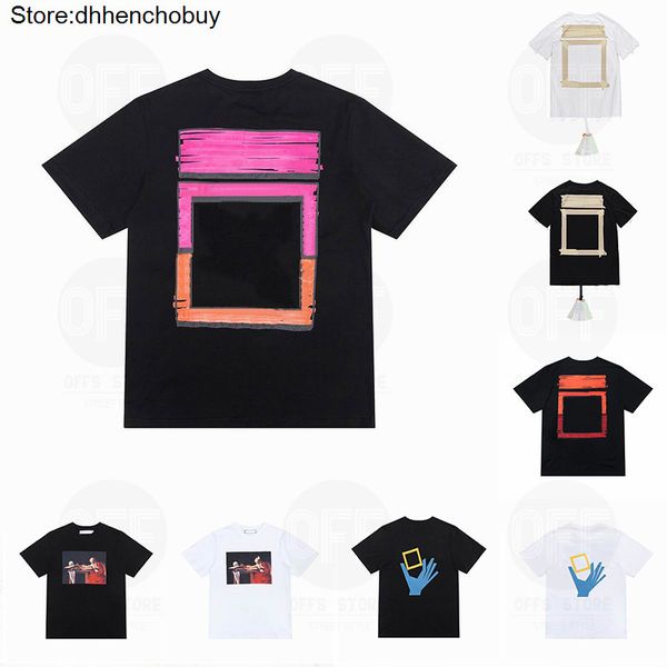 

fashion offs t shirts brand designer cotton luxury men & women t-shirt summer arrow x print c32s, White;black