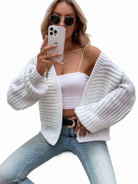 

women's sweaters drop shoulder duster cardigan v1oo#, White;black