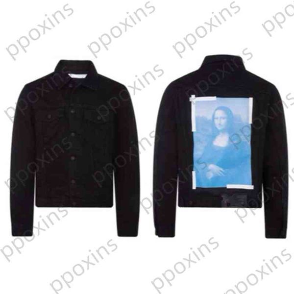 

offs men's jacket autumn and winter leisure high street fashion br youth women's portrait printed denim jackets for men windbreake, Black;brown