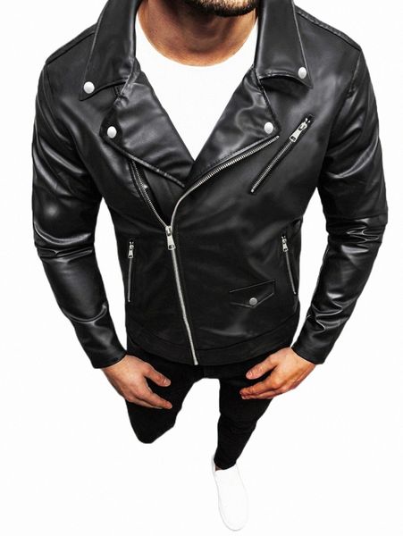 

men's jackets men zip up pu moto jacket 2022 new g2w5#, Black;brown
