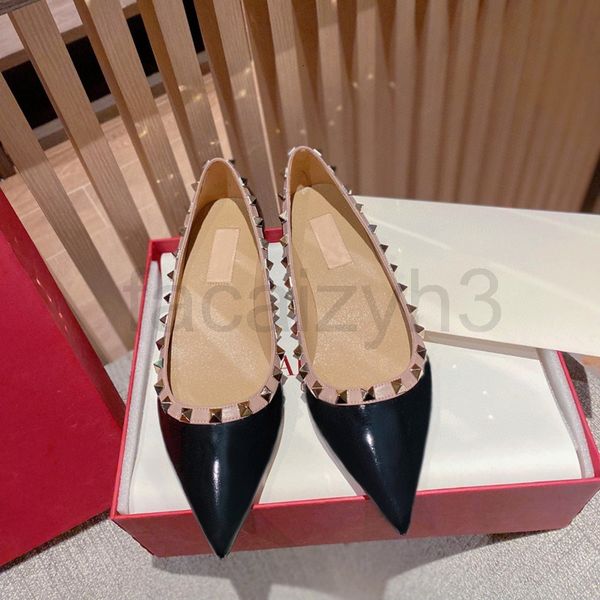 

dress shoes designer summer and spring black low daily flat heel pointed solid color viscose shoes