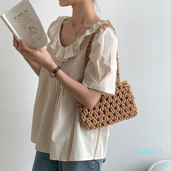 

evening bags arrival woven straw for women simple handmade shoulder fashion handbag