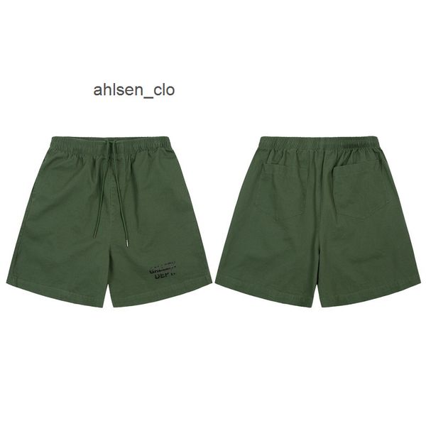 

galleryes trendy shorts short spring and summer 2022 washed military green loose casual men's beach trend, White;black