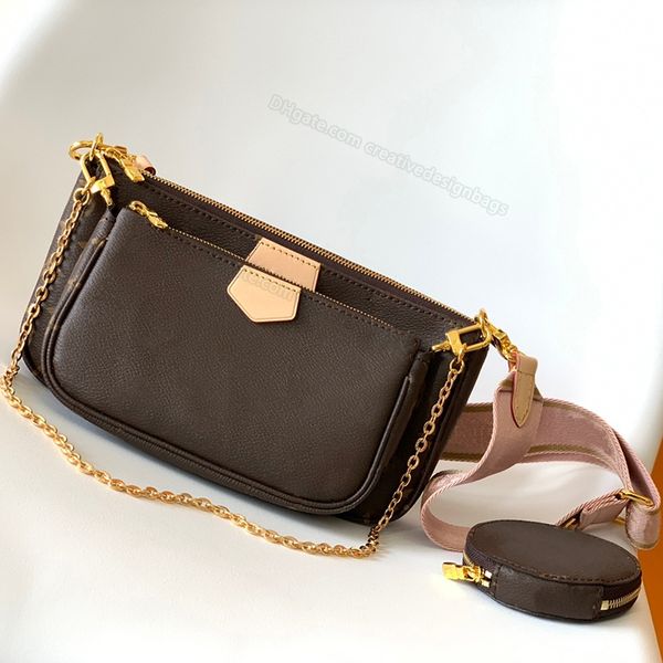 

7a women crossbody bags designer fashion 3 in 1 multi pochette accessories handbag shoulder bag chain with box 25cm l307