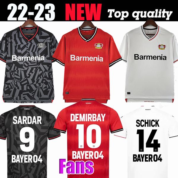 

22-23 bayer 04 leverkusen soccer jerseys 2022 2023 paulinho tapsoba schick diaby ch. aranguiz wirtz frimpong adli hincapie futebol uniformes, Black;yellow