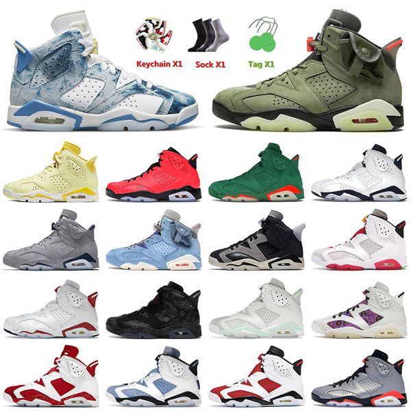 

og jumpman 6 6s vi mens basketball shoes cactus jack washed denim unc singles day triple black men women tennis sports shoe trainers sneaker