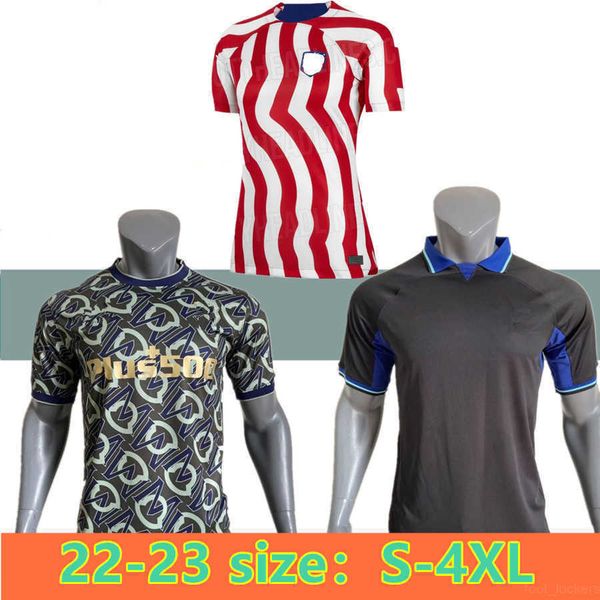 

22 23 atletico madrids soccer jersey suarez griezmann joao felix 2022 2023 m. llorente correa koke camisetas de futbol lemar carrasco men, Black;yellow