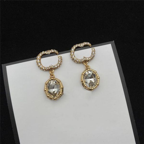 

2022 designers ear stud womens diamond earrings classic letter ear men earring jewelry accessories fashion ear stud 22435, Golden;silver