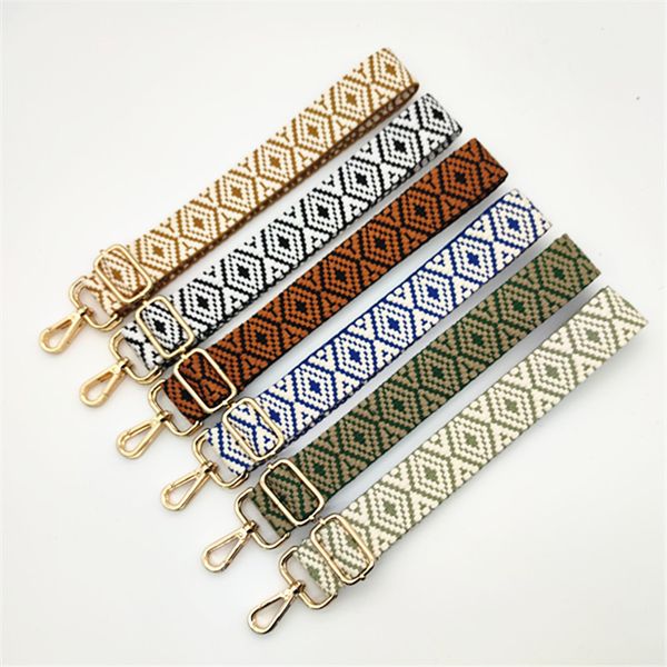 

fashion rainbow belt bag straps for women shoulder messenger bags adjustable diy strap part for accessories wide3.8cm, Black