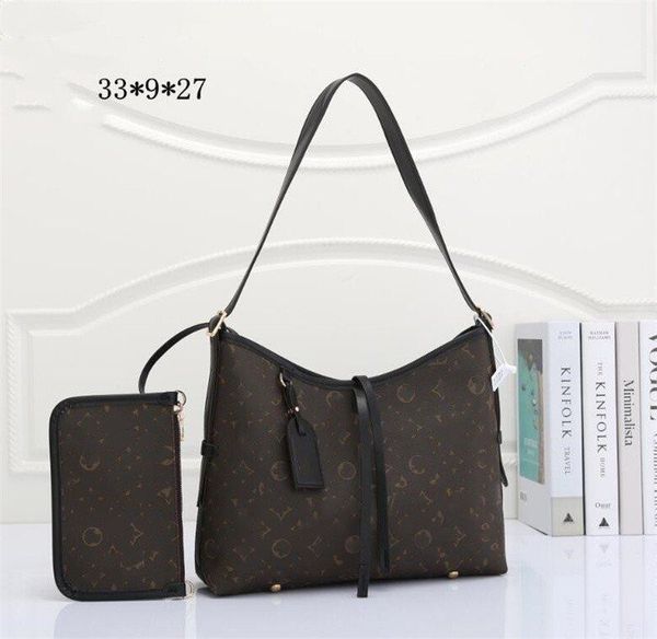 

totes lattice 2pcs set bag women double handbags luxurys designers ladies shoulder bags lady clutch purse retro tote female purse wallet han