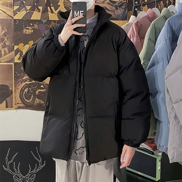 

mens down parkas mens harajuku colorful bubble warm coat winter jacket men streetwear hip hop parka korean black thicken woman jackets m5xl