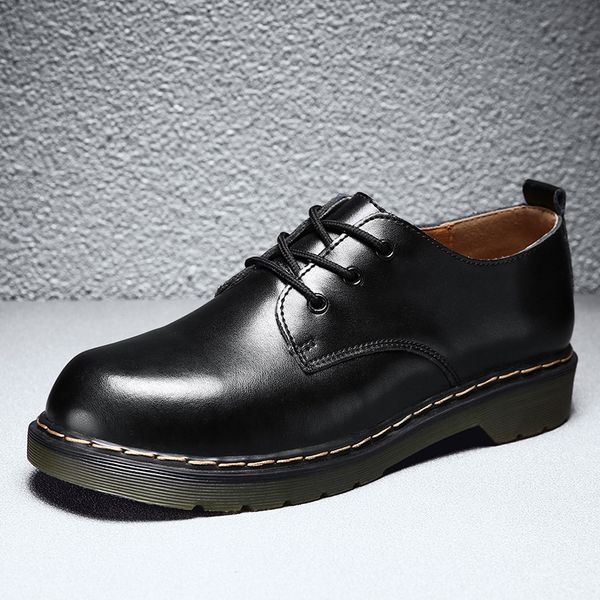 

leather shoes 2022 autumn black wear-resistant soft sole couple, Red;white