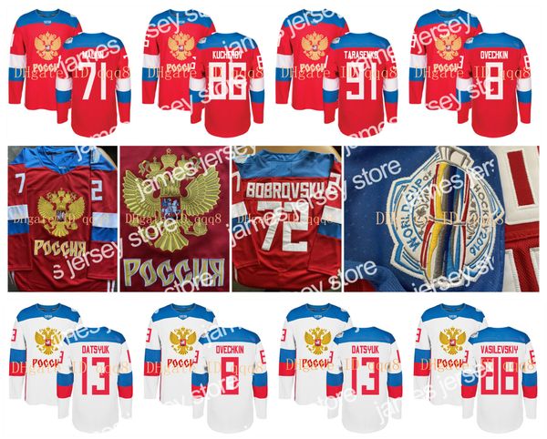 

hockey jerseys russia jersey world cup wch 8 alex ovechkin vladimir tarasenko 71 evgeni malkin 72 sergei bobrovsky 13 pavel datsyuk russian, Black;red