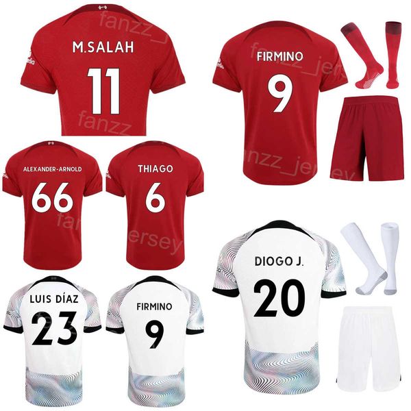 

22-23 men kids club soccer 66 trent alexander arnold jersey set 23 luis diaz 19 harvey elliott 1 alisson becker 28 fabio carvalho 11 mohamed, Black
