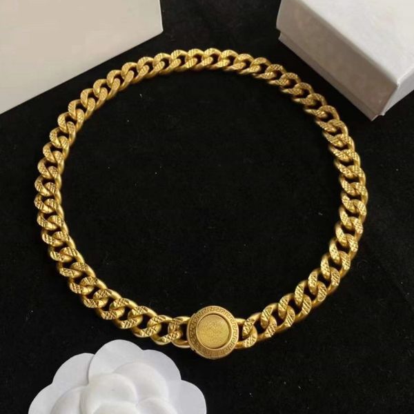

medusa pendant necklaces women luxury designer beads vers gold chain men hip hop necklace 77, Silver