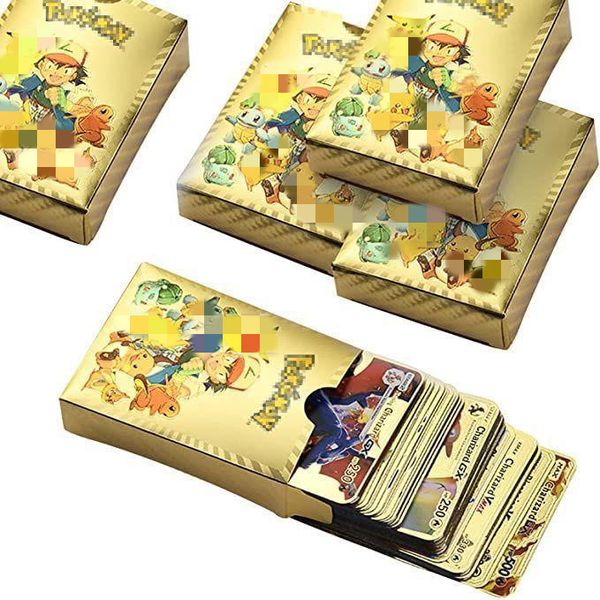 

card games anime cartoon elf bronzing card gold foil card battle cards