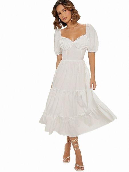 

casual dresses sweetheart neck tie backless ruffle hem dress a4ev#, Black;gray