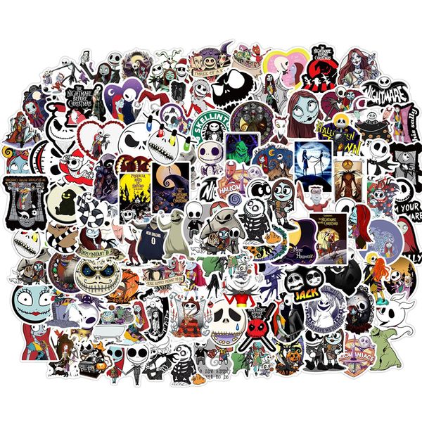 

100pcs halloween horror stickers pack for lapskateboard motorcycle decals