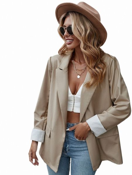 

women's two piece pants lapel collar open front blazer b4nd#, White