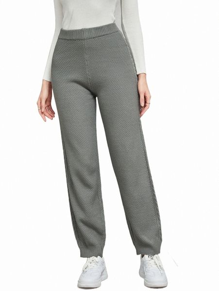 

women's sweaters solid cable knit pants 2022 new r2jz#, White;black