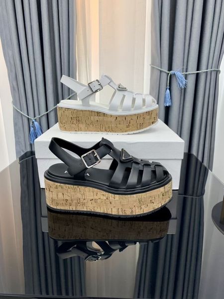 

summer beach high heels casual sandals 100% leather designer shoe wedges belt buckle women shoes lady ballroom bar letter shoes large size 3, Black