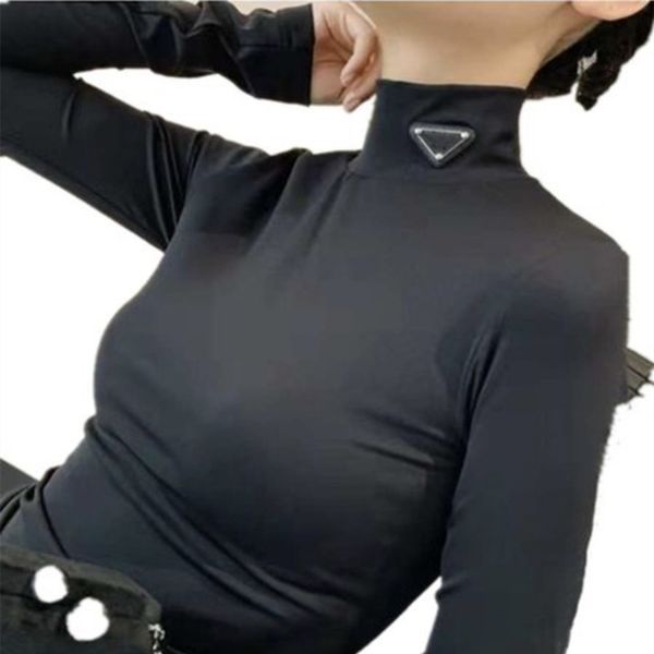 

luxury designer women's knits tees coats round neck letter knitted long sleeve t-shirt knit autumn winter lady elastic force sweater b, White