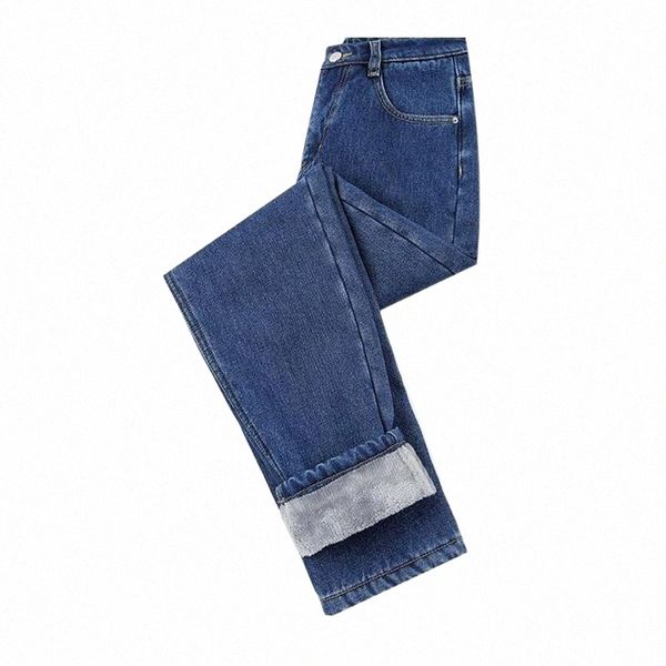 

women's jeans women's jeans women velvet winter trousers high waist warm cowboy pants stretch thicken denim womens pencil1 80k0#, Blue