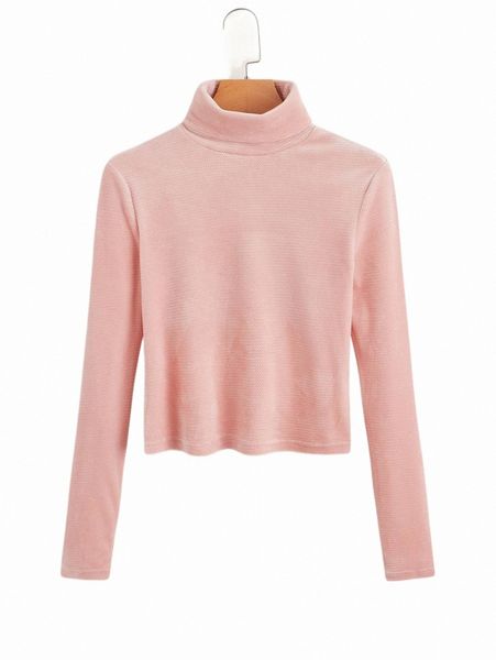 

women's t-shirt funnel neck velvet tee 2022 new x97d#, White