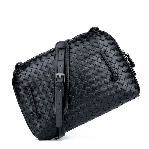 

women's woven bag oblique cross pure hand woven fashion versatile shell