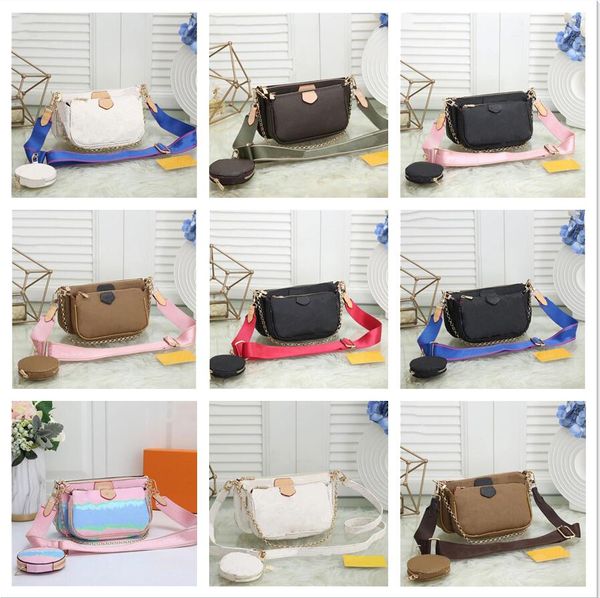 

45 colors new favorite women genuine leather bags fashion handbags multi pochette accessoires purses flower mini 3pcs 3 piece set crossbody