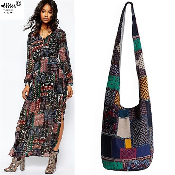 

evening bags vintage hippy hippie bohemian women shoulder crossbody cotton womens handbags books school travel bucket 220829