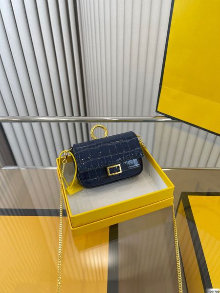

ff bag blue alligator change purse shoulder luxury designer crocodiles ff high-end tote bag mummy bag extra capacity women love it