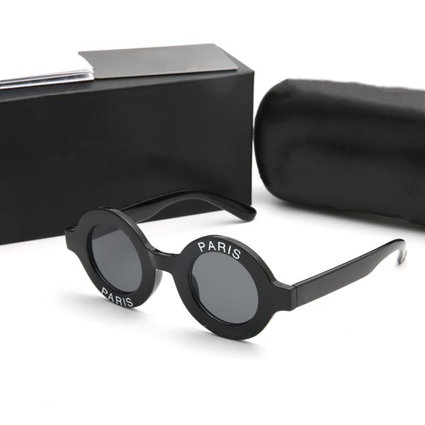 

sunglasses designer fashion round glasses circular design for man woman full frame black white color optional high-quality, White;black