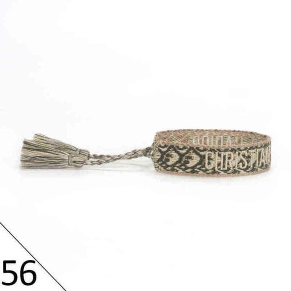 

fashion brand bracelets woven friendship for womens handmade braided luxury bracelet designers with tassel print embroidery mens jewelry ban, Golden;silver